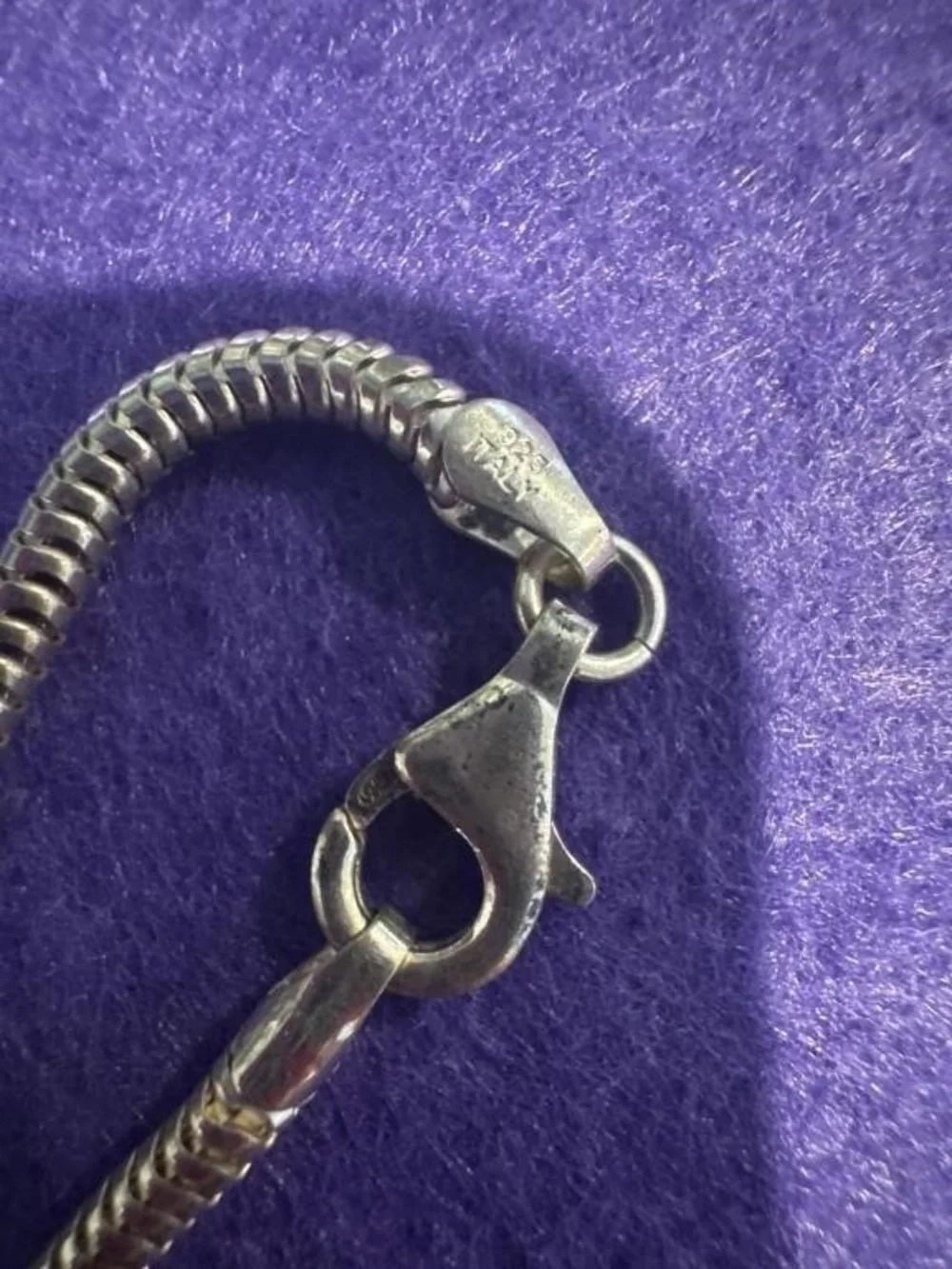 Sterling Silver 925 Italy Snake Chain Bracelet 8.5” 7.36g Solid Silver